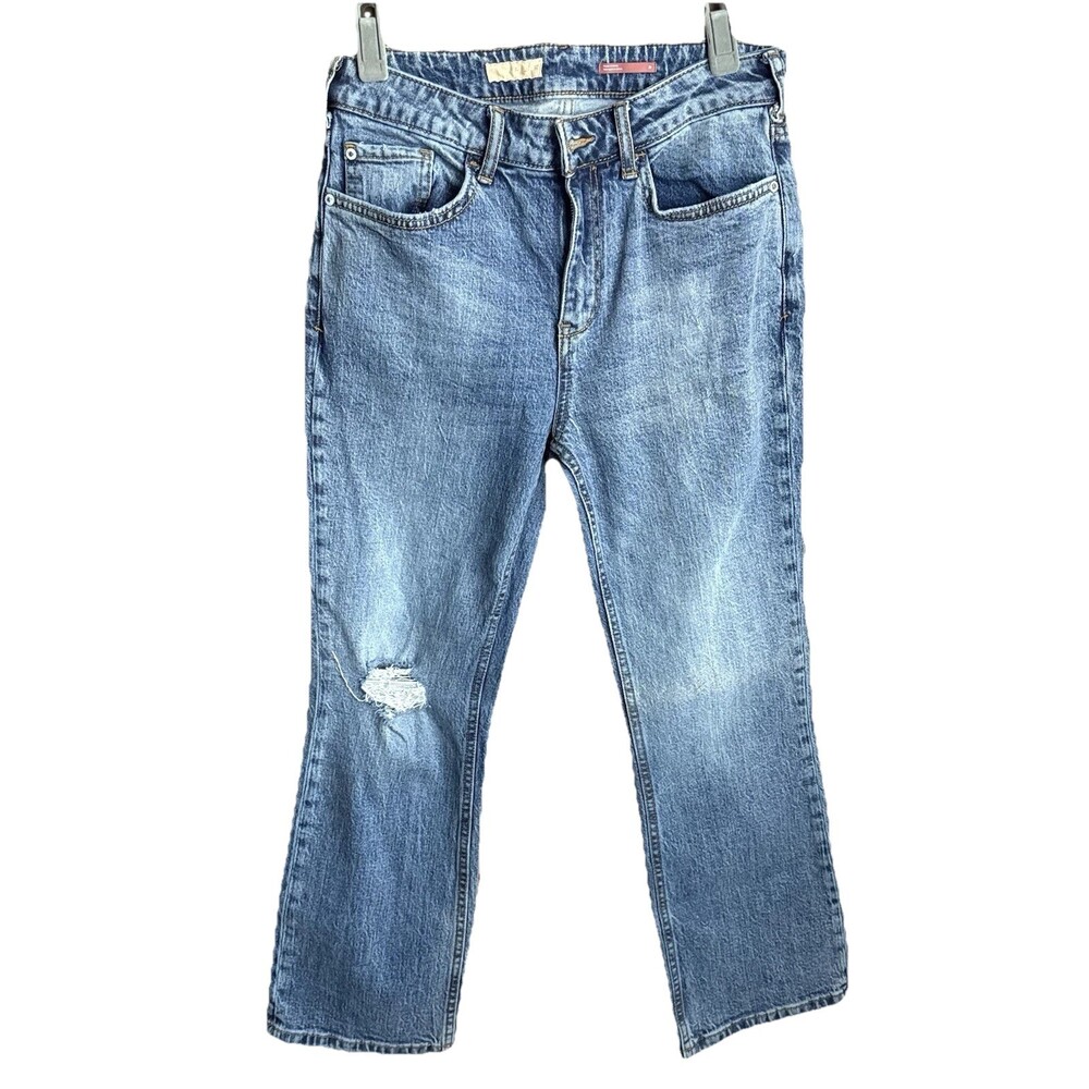 Pilcro Anthropologie Jeans Women 29 (actual 28) Medium Wash Distressed Straight